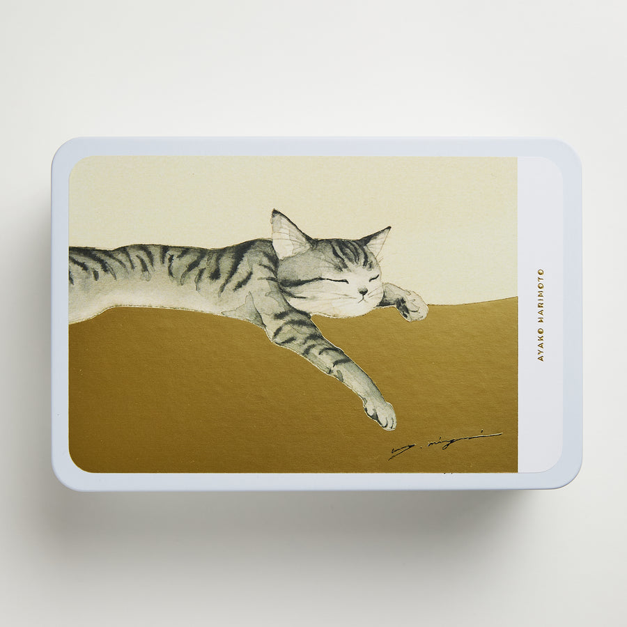 ミヤギユカリさんが描いた、缶のふたのねこ